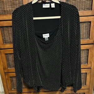 Chico's Travelers Two Piece Dotted Set